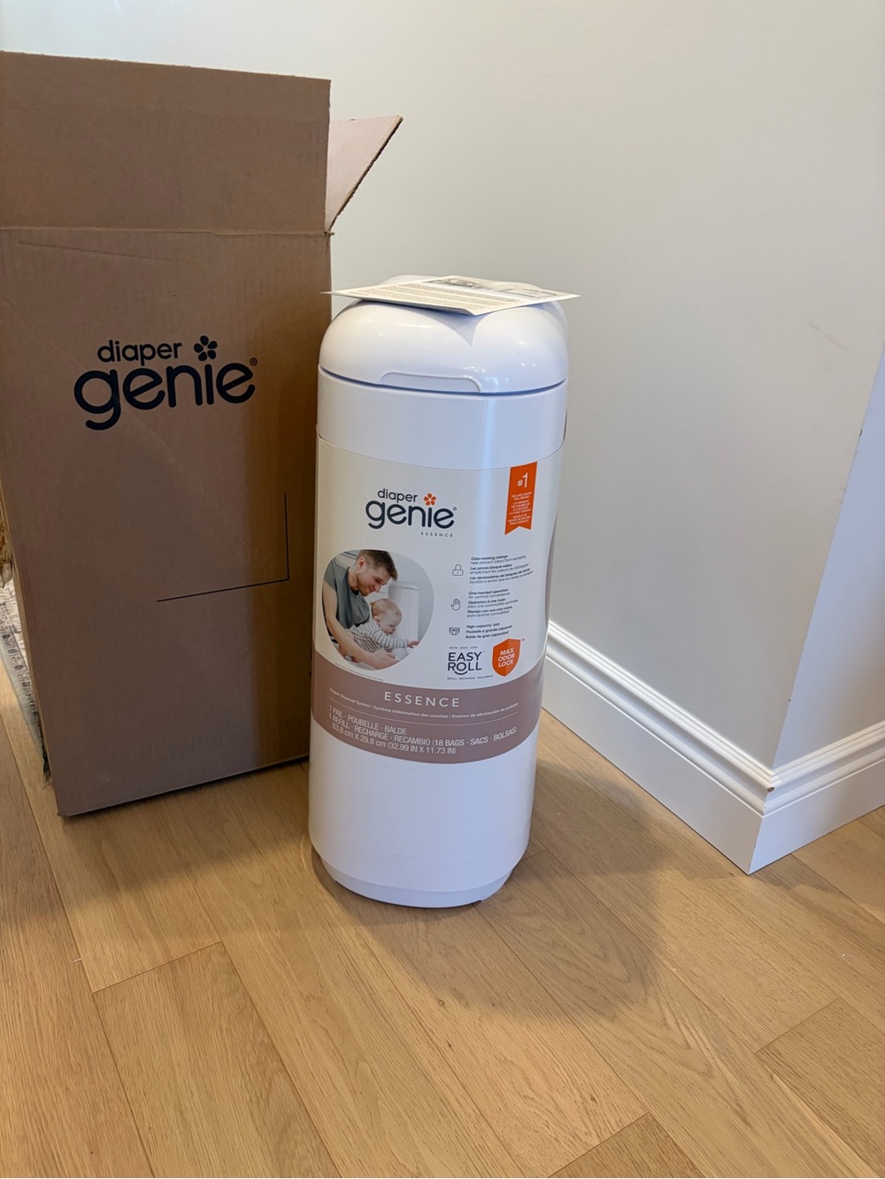 Essence Diaper Pail — White